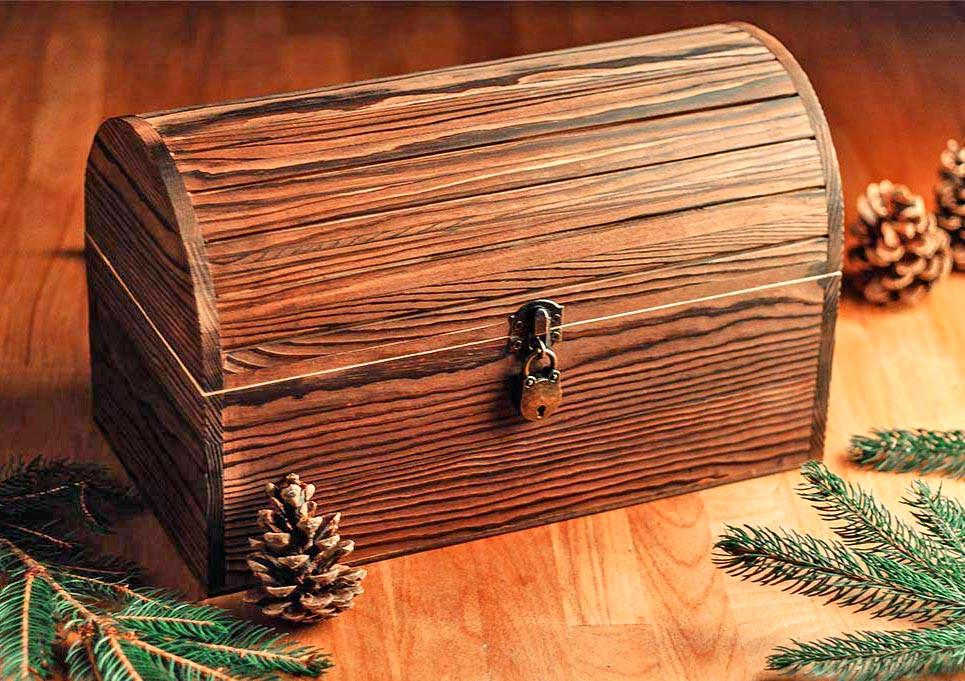 Сундучок из дерева Марико 35х18х20 см Капучино (СДЧ-3518200409)