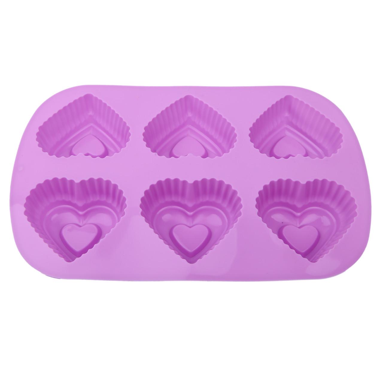 Форма силиконовая для выпечки Сердца 25х16 см (2356744424) - фото 4 Форма силиконовая для выпечки Сердца 25х16 см (2356744424) - фото 4