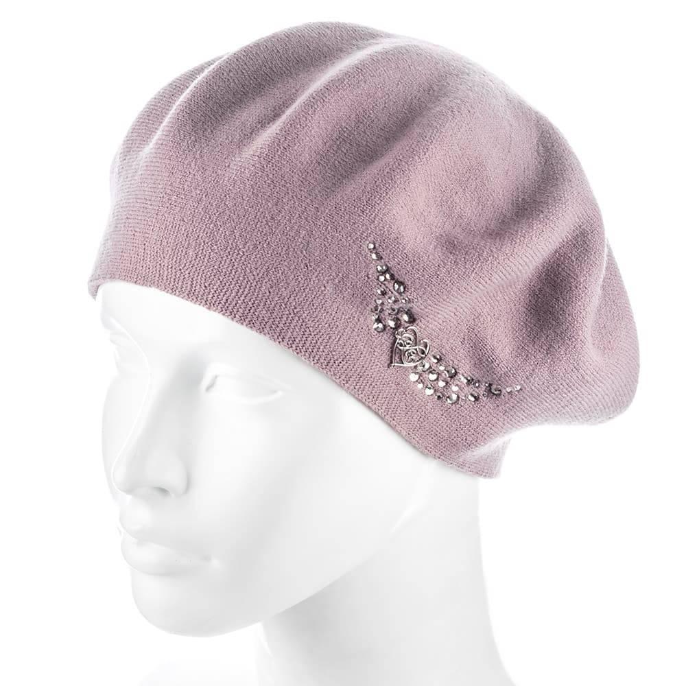 Берет женский со стразами Zolly ZH185 one size Темно-пудровый (1662803787)