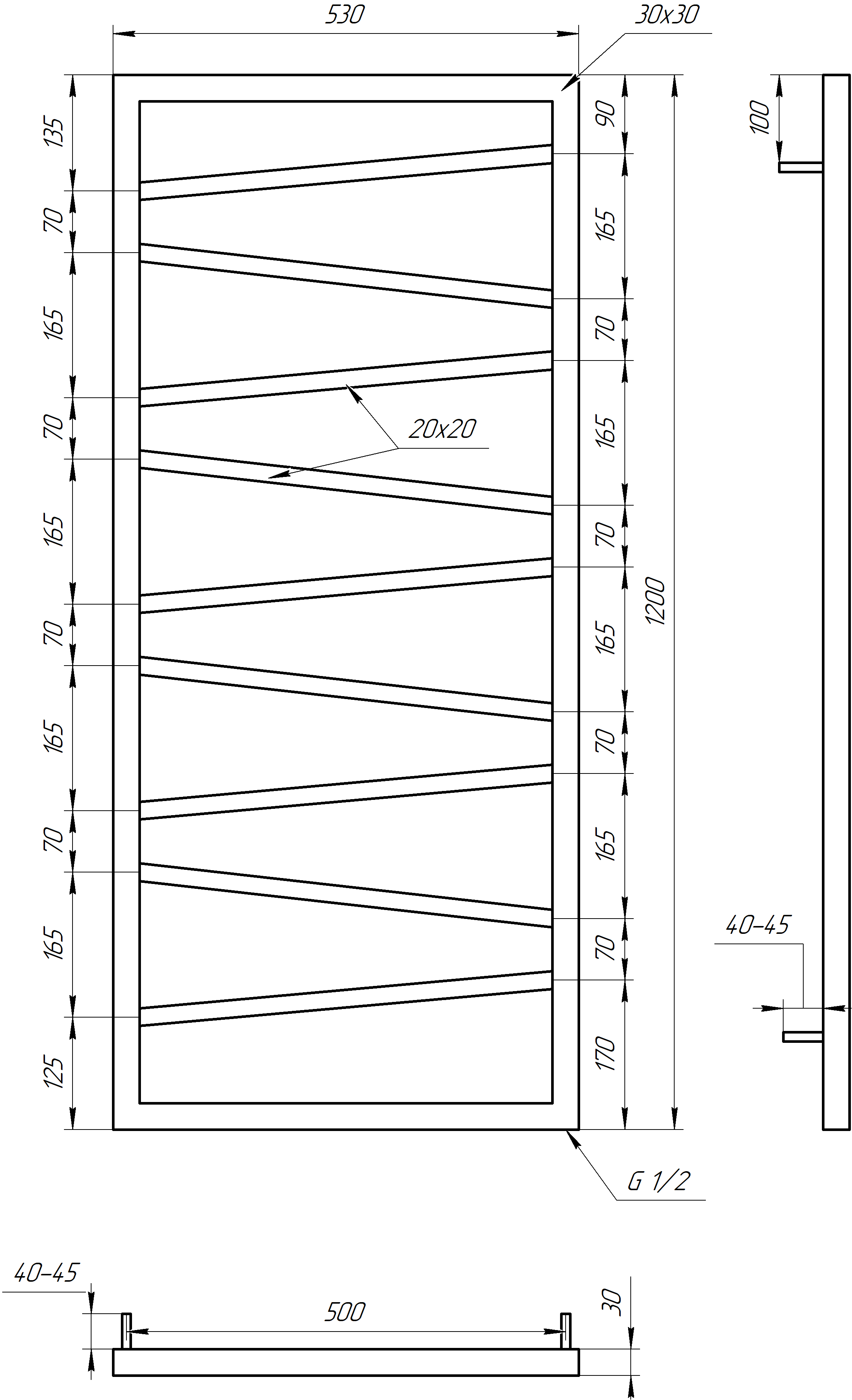 Полотенцесушитель Genesis Aqua Genesis Light 120x53 см Черный Полотенцесушитель Genesis Aqua Genesis Light 120x53 см Черный