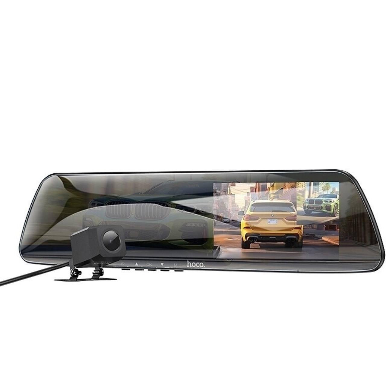 Видеорегистратор Hoco DV4 Dual channel с экраном 4,5" и камерой заднего вида Iron Gray