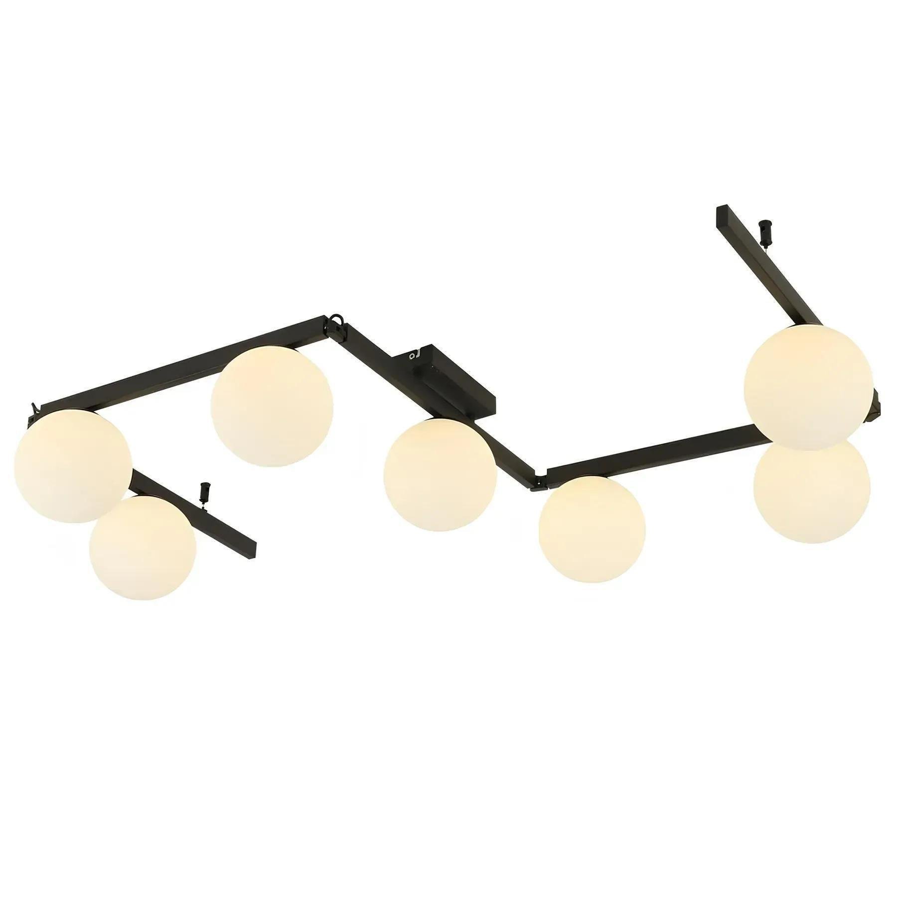 Люстра потолочная регулируемая Valeso на семь плафонов Е14 IP20 BX84016-7 BK Черный (28686882)