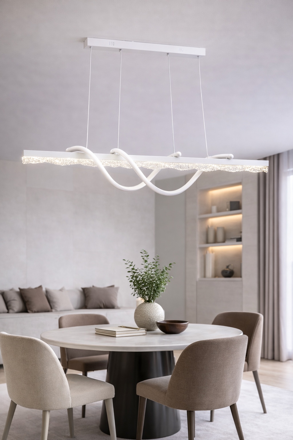 Люстра Wave Motion LED 3 режима 81W (2046/1L WH)