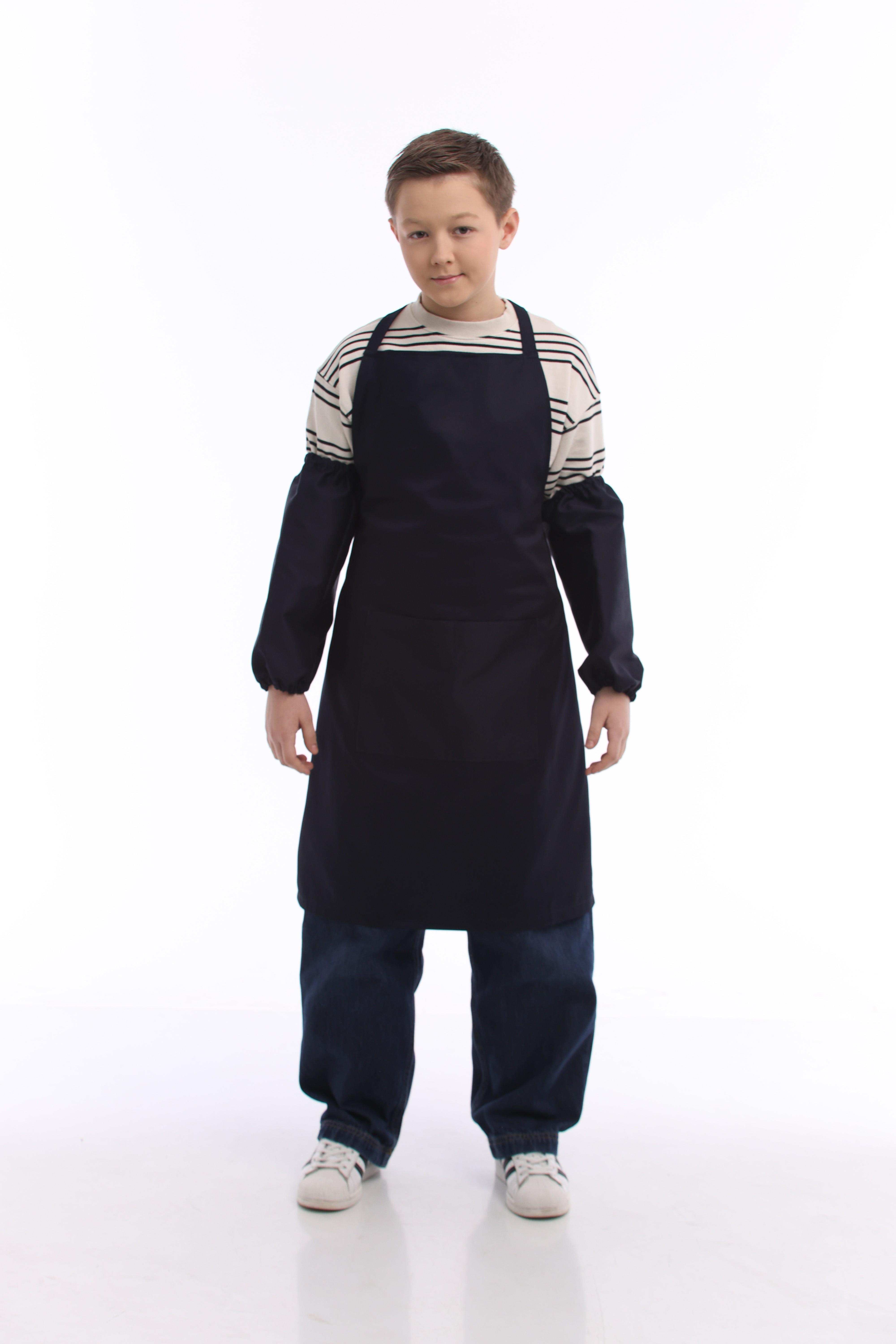 Фартук для уроков труда с нарукавниками 158-170 см Синий (7042011170.038) - фото 2 Фартук для уроков труда с нарукавниками 158-170 см Синий (7042011170.038) - фото 2