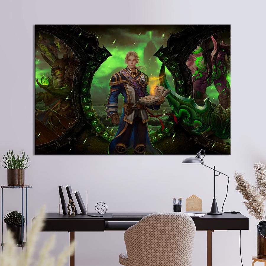 Настенний декор Волшебник из игры World of Warcraft: Legion 80x54 см (A165-1)