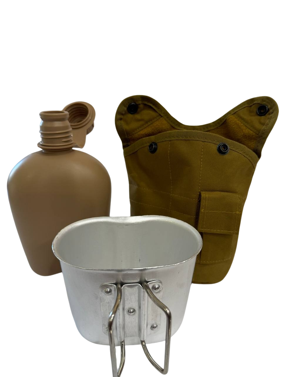 Фляга Solve NATO с утепленным чехлом и алюминиевой чашкой 1 л Койот (KT6104005)