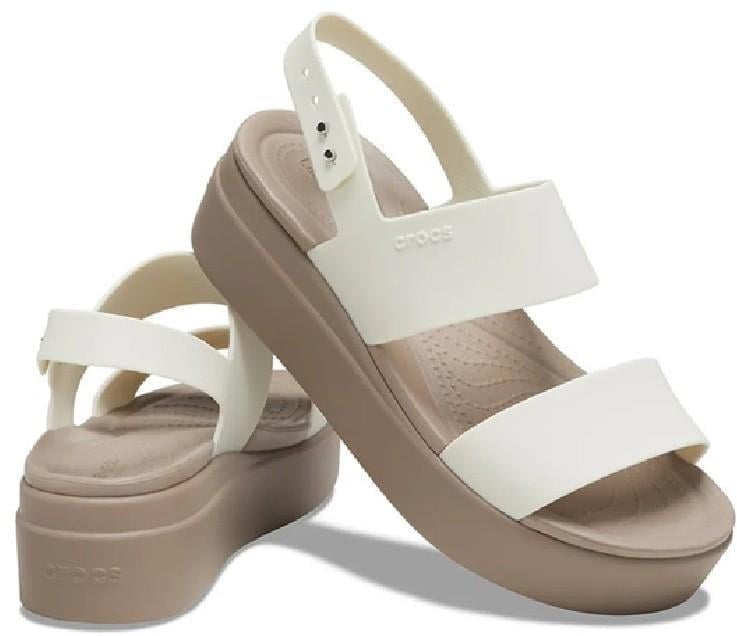 Сандали женские Crocs brooklyn low wedge oyster р. 38/39 (5400)