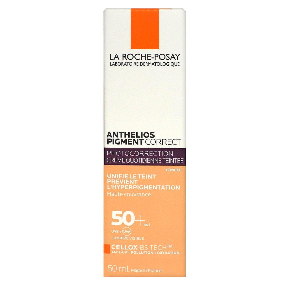 Крем солнцезащитный SPF 50+ La Roche-Posay Anthelios Pigment Correct Creme Quotidienne Teintée - фото 3