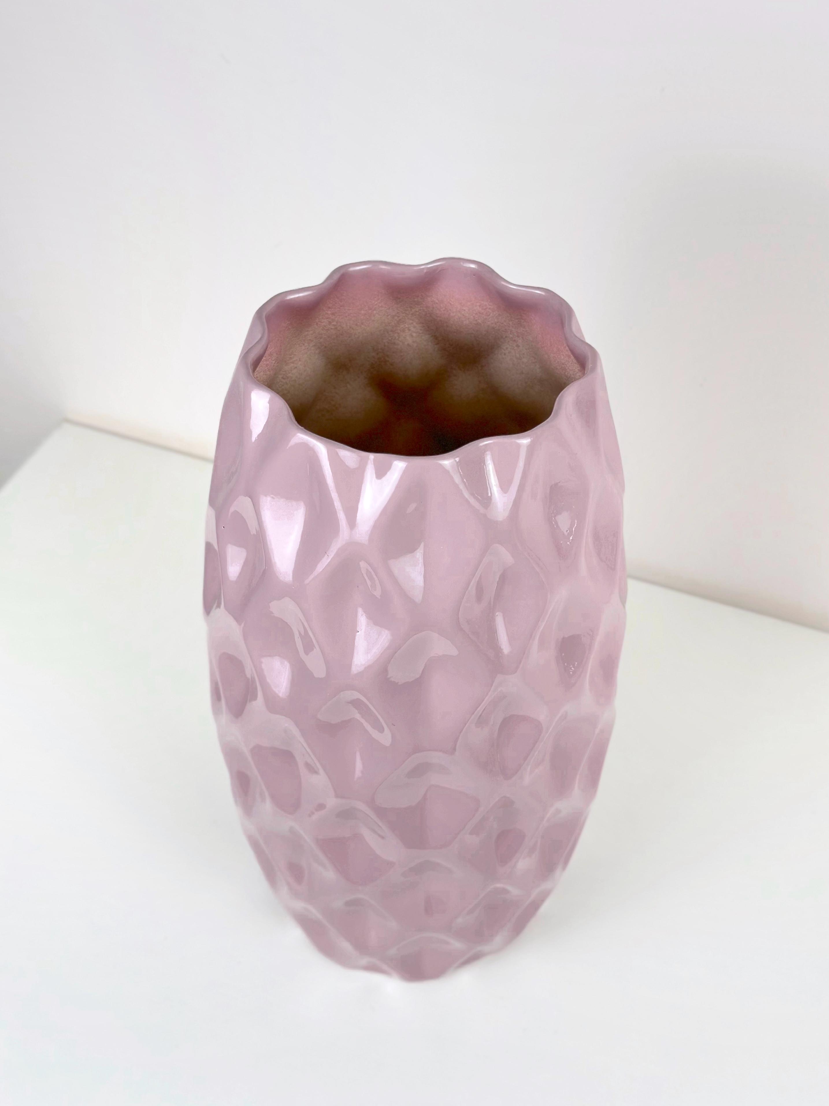 Ваза для квітів та декору керамічна глиняна Соти 29 см Фіолетовий (4001-1) - фото 3 Ваза для квітів та декору керамічна глиняна Соти 29 см Фіолетовий (4001-1) - фото 3