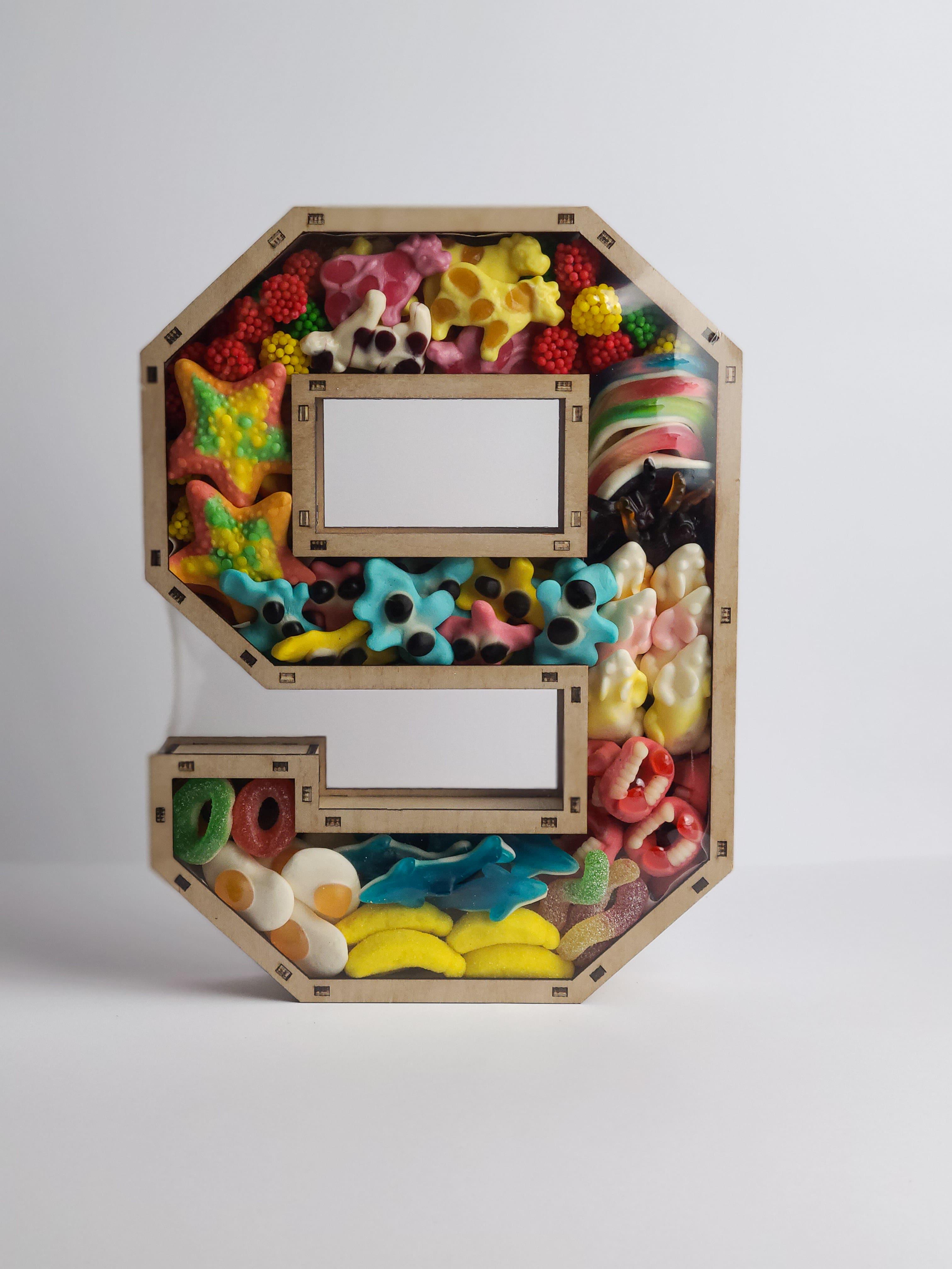 Подарунковий бокс солодкий Цифра 9 з желе (2509730737)