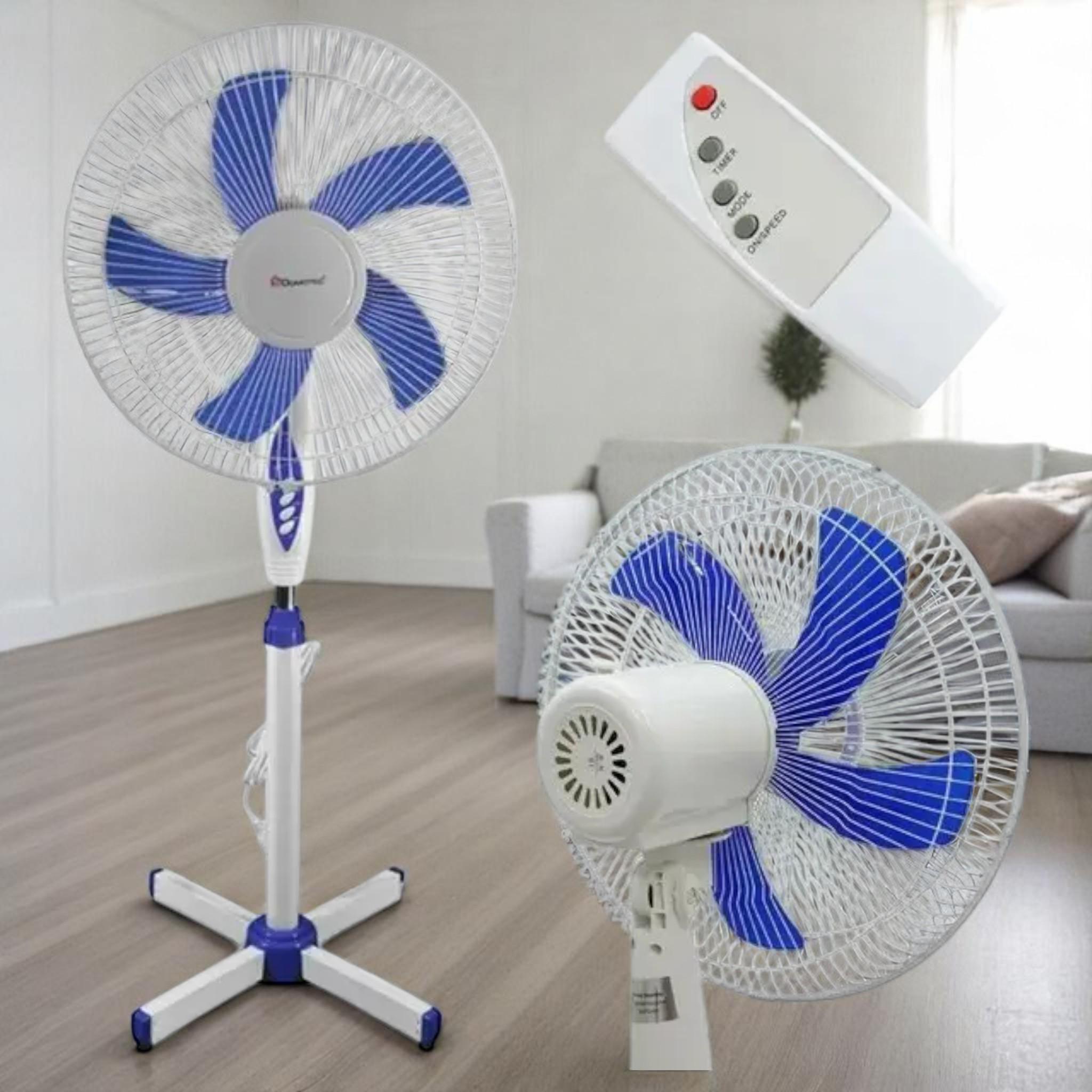 Вентилятор підлоговий Domotec MS-1620 40 Вт 3 швидкості White/Blue (V_MS1621White/Blue) - фото 2 Вентилятор підлоговий Domotec MS-1620 40 Вт 3 швидкості White/Blue (V_MS1621White/Blue) - фото 2