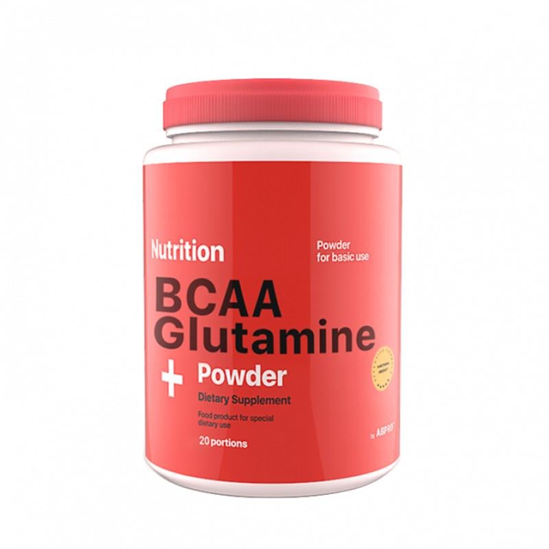 Аминокислота BCAA для спорта AB PRO BCAA + Glutamine Powder 236 г 20 порций Клубника