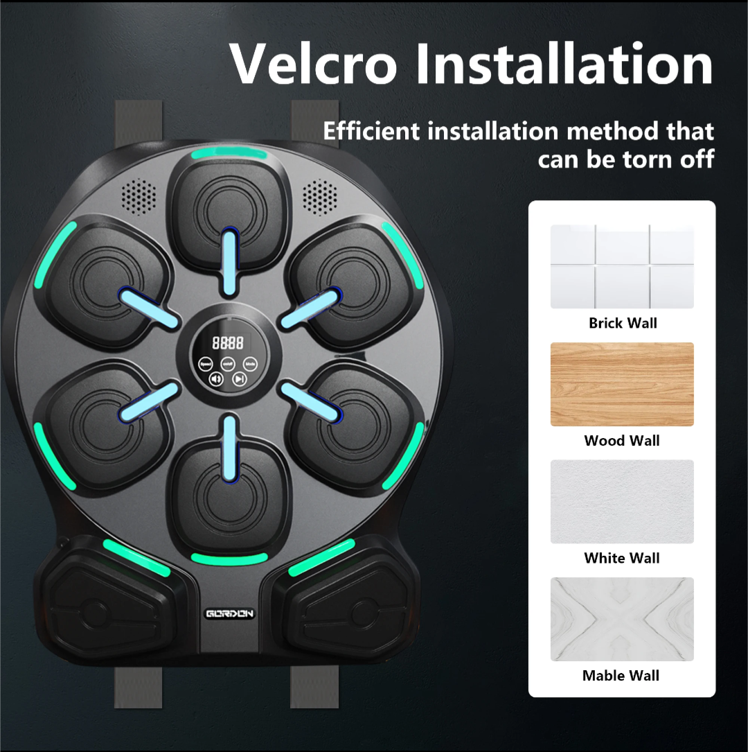 Тренажер Gordon на 8 целей/5 мелодий с LED подсветкой и перчатки Bluetooth 9,5 см - фото 6 Тренажер Gordon на 8 целей/5 мелодий с LED подсветкой и перчатки Bluetooth 9,5 см - фото 6