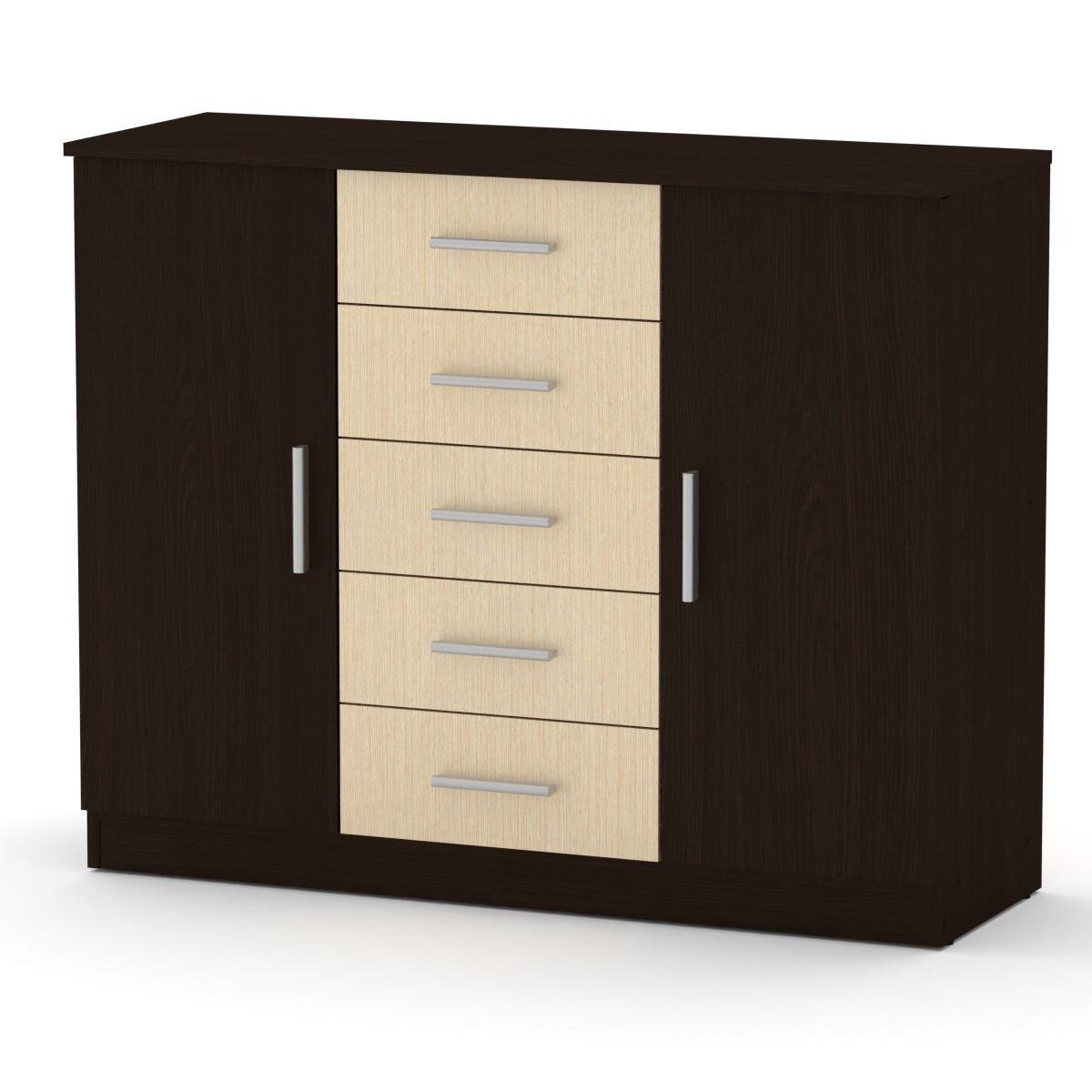 Комод Компаніт з шухлядами та дверцятами Венге темний/Венге світлий (26971976)