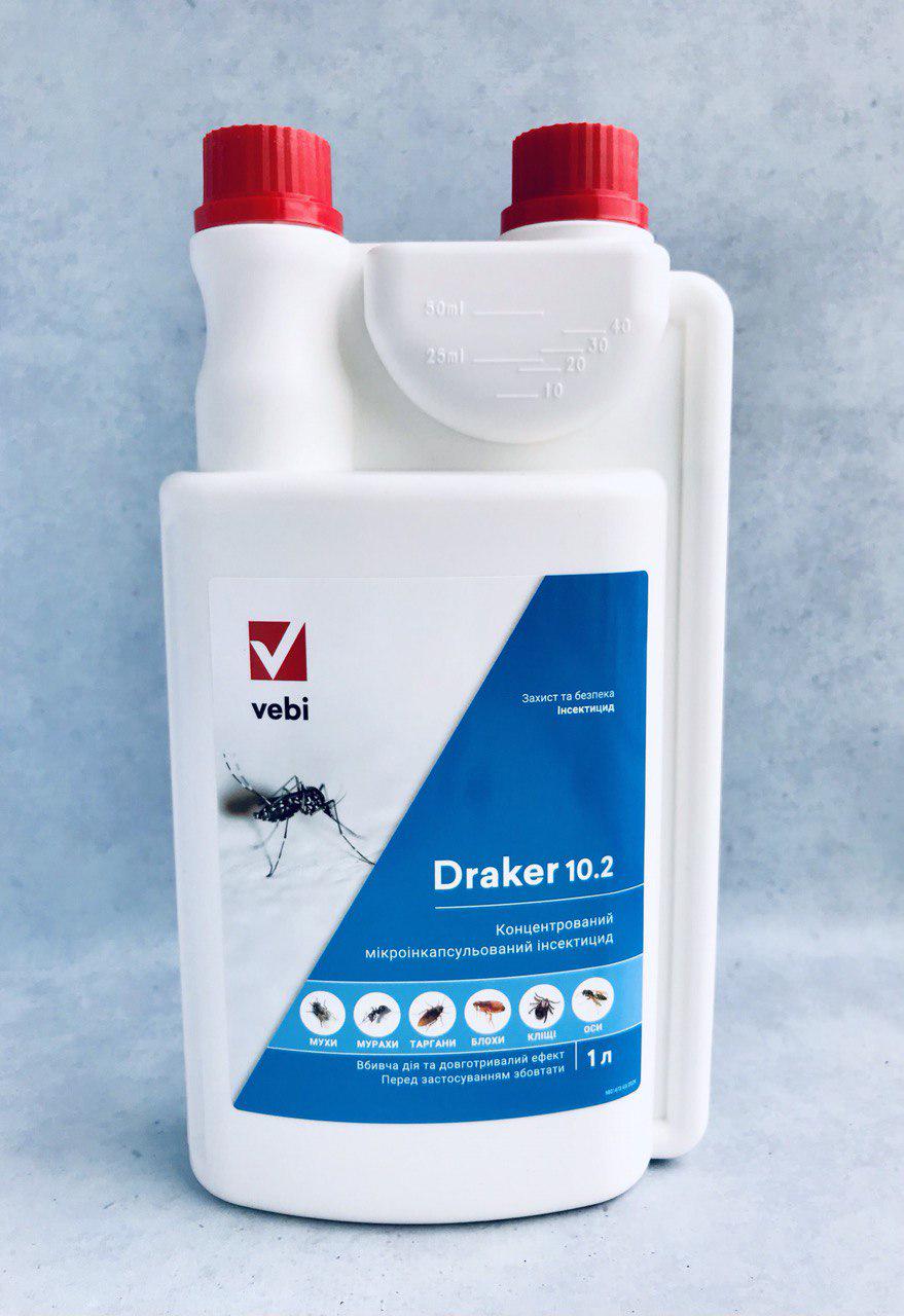 Концентрат від літаючих та повзаючих комах DRAKER 10.2 Vebi Istituto Biochimico мікрокапсульований 1 л