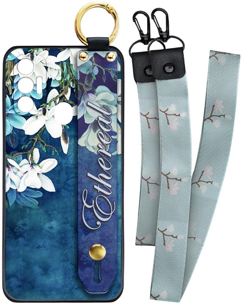 Чохол SHLab для Tecno Spark 7 Ethereal + два ремінці з карабіном (25818)