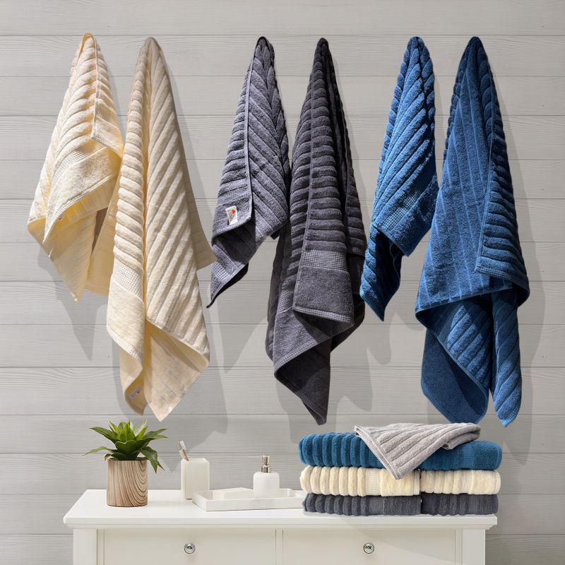 Набір рушників для ванної кімнати Lovely Svi Oxford Stripe жаккард 2 шт. 70х140/50х90 см Cream (371124) - фото 6 Набір рушників для ванної кімнати Lovely Svi Oxford Stripe жаккард 2 шт. 70х140/50х90 см Cream (371124) - фото 6