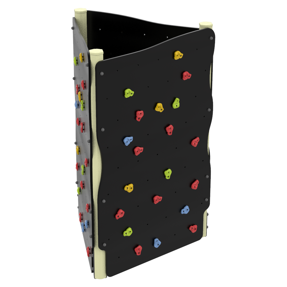 Скеледром вуличний для дитячого майданчика Kidigo Альпи 130х130х200 см Чорний (1127671051)