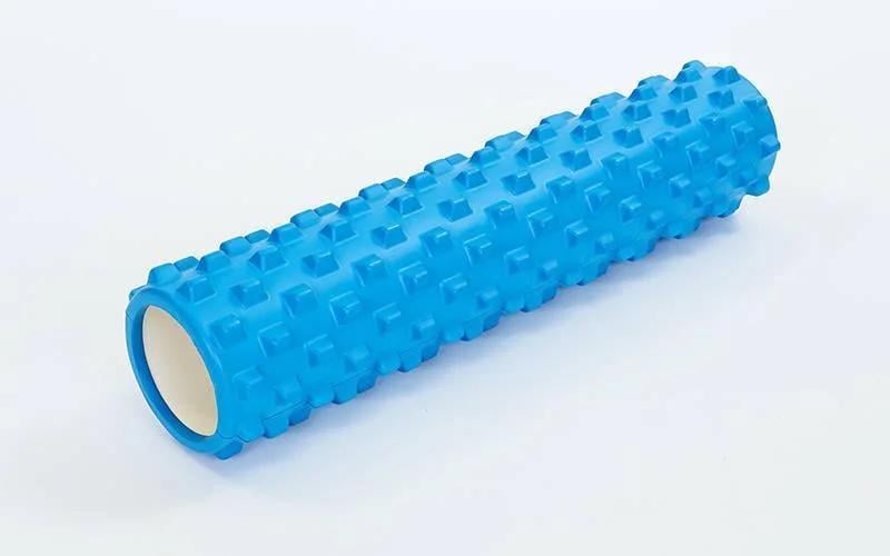 Ролик масажний EasyFit Grid Roller PRO 45 см Синій