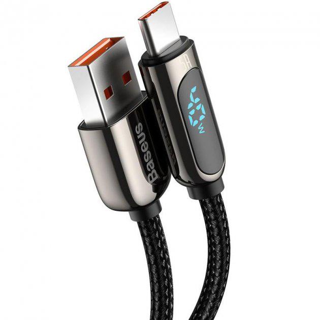 Кабель Baseus Display Fast Charging Data Cable USB to Type-C 5A 1 м Black