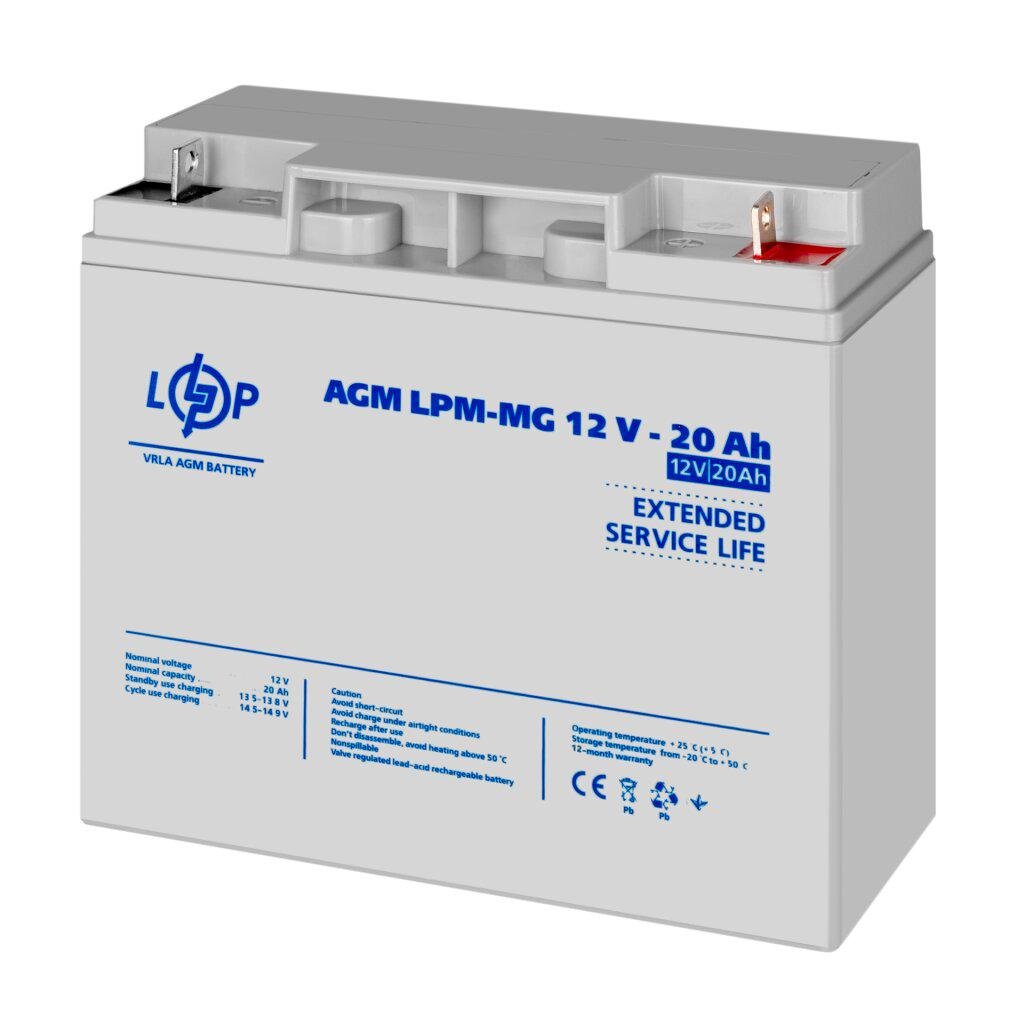 Акумулятор мультигелевий для ДБЖ LogicPower LPM-MG 12V 20 Ah до 800 циклів (615076) - фото 2 Акумулятор мультигелевий для ДБЖ LogicPower LPM-MG 12V 20 Ah до 800 циклів (615076) - фото 2