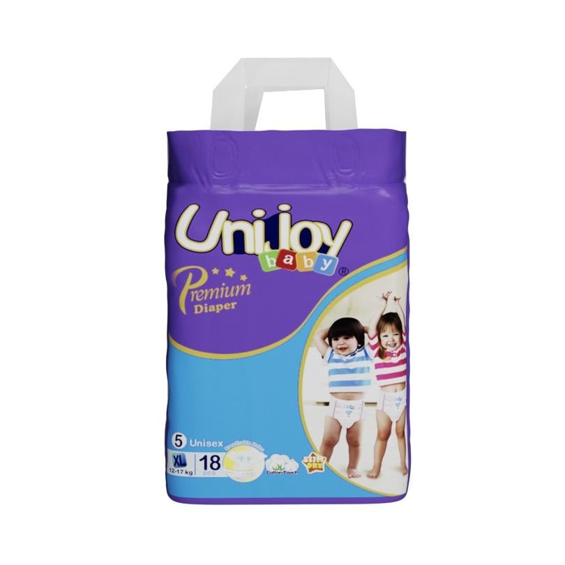 Подгузники UNIJOY Premium Diapers ультратонкие органические 18 шт. XL 12-17 кг (12857140)