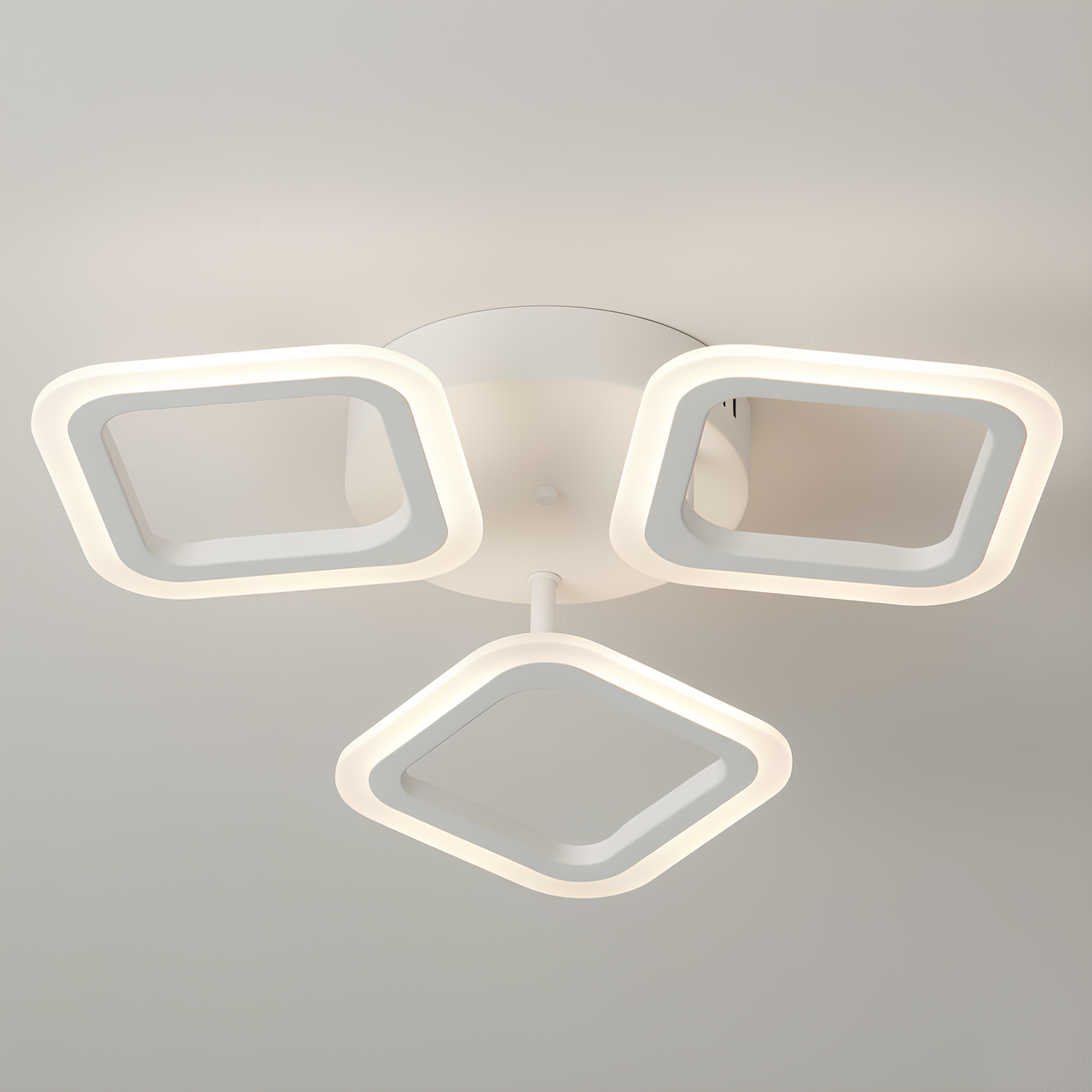 Люстра светодиодная Valeso 42W с акриловыми рассеивателями 3000-6500K Белый (G 2929/3 WT)