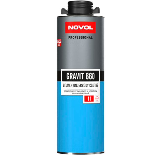 Гравитекс под пистолет NOVOL GRAVIT 660 битумный 1 л Черный (25715313)