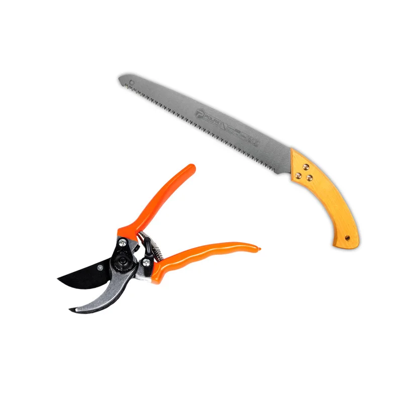 Набір садових інструментів Polax секатор ресорний і ножівка 350 мм (770-10)