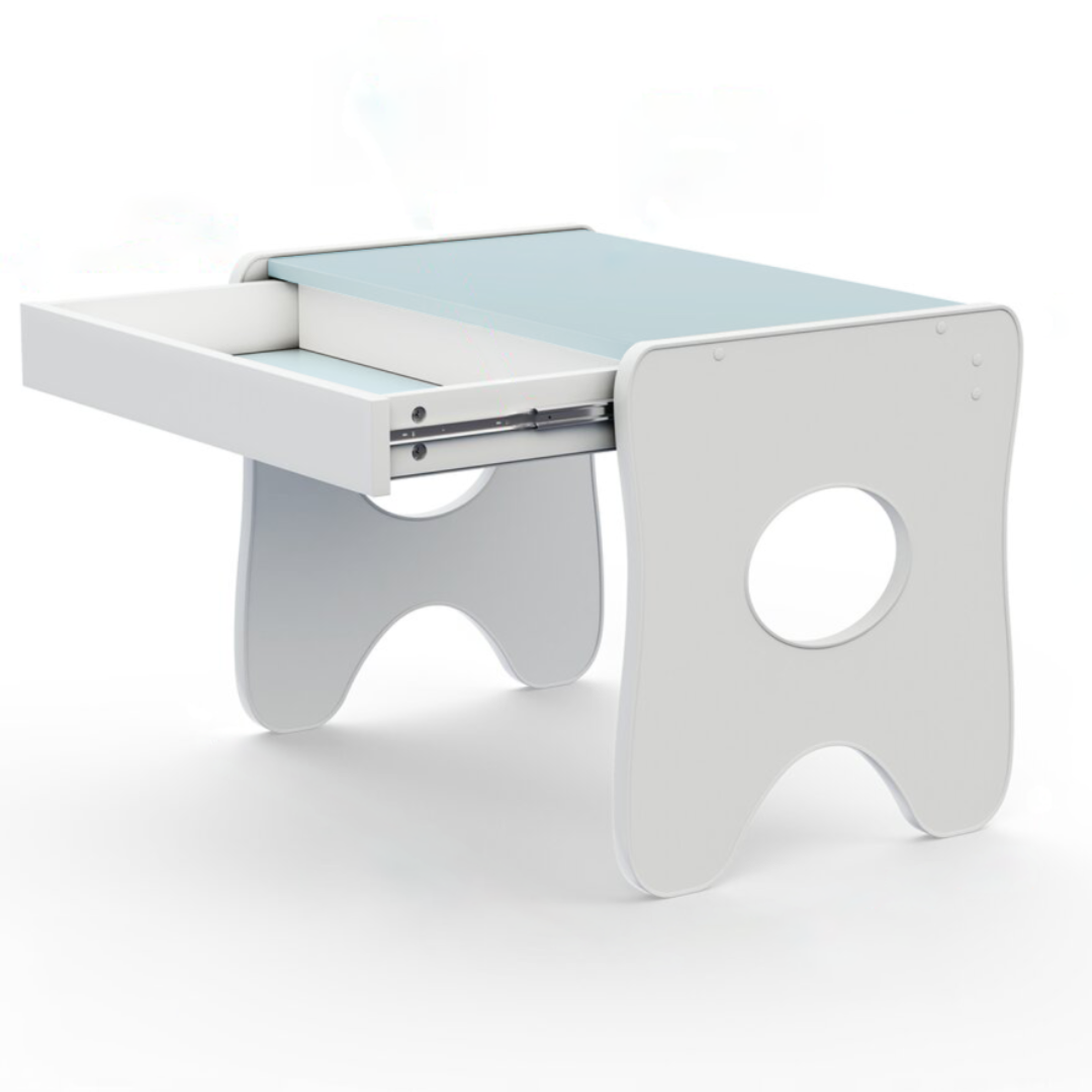 Столик в детскую 70x45x51 см Белый с голубым (TD-34867)