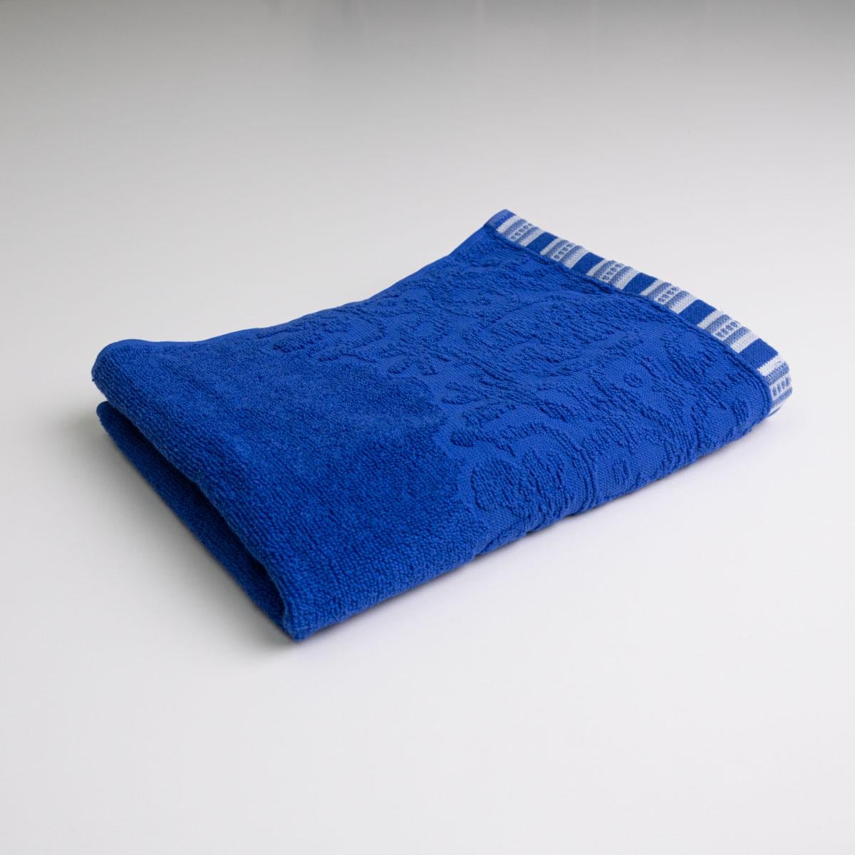 Рушник махровий GM Textile з орнаментом 400 г/м2 50х90 см Синій (rmo400-90-blue)