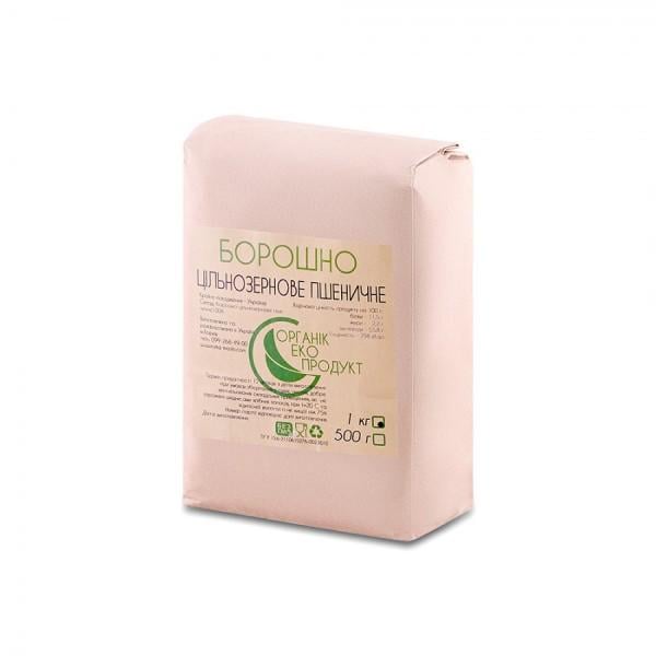 Цільнозернове борошно пшеничне натуральне Organic Eco-Product 1 кг
