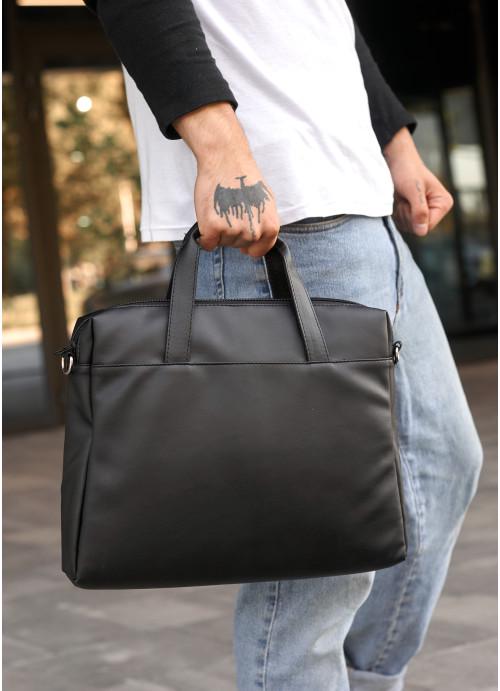 Сумка для ноутбука Sambag з екошкіри Чорний (736035528)