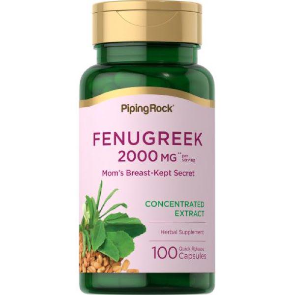 Пажитник Piping Rock Fenugreek 2000 mg 100 Capsules