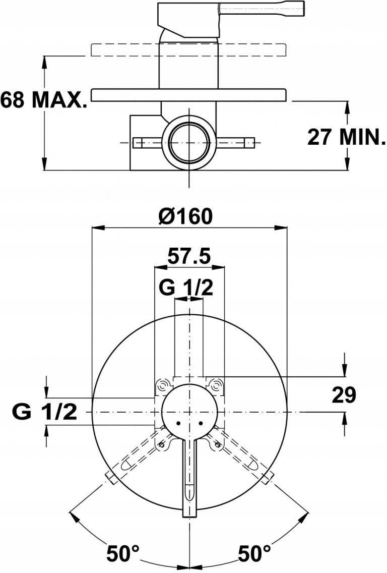 Смеситель для душа Teka Alaior (55.241.02.00) - фото 2 Смеситель для душа Teka Alaior (55.241.02.00) - фото 2