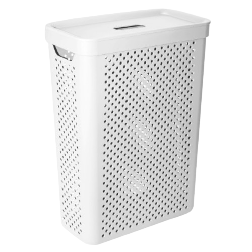 Кошик для білизни Simple Алеана 25 л 39x19x54 см Білий (171037)