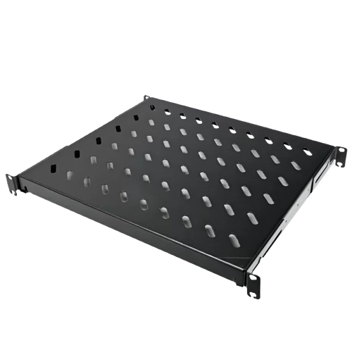 Полиця 19" для серверної шафи 4 точки кріплення перфорована 400 мм Black (27918085)