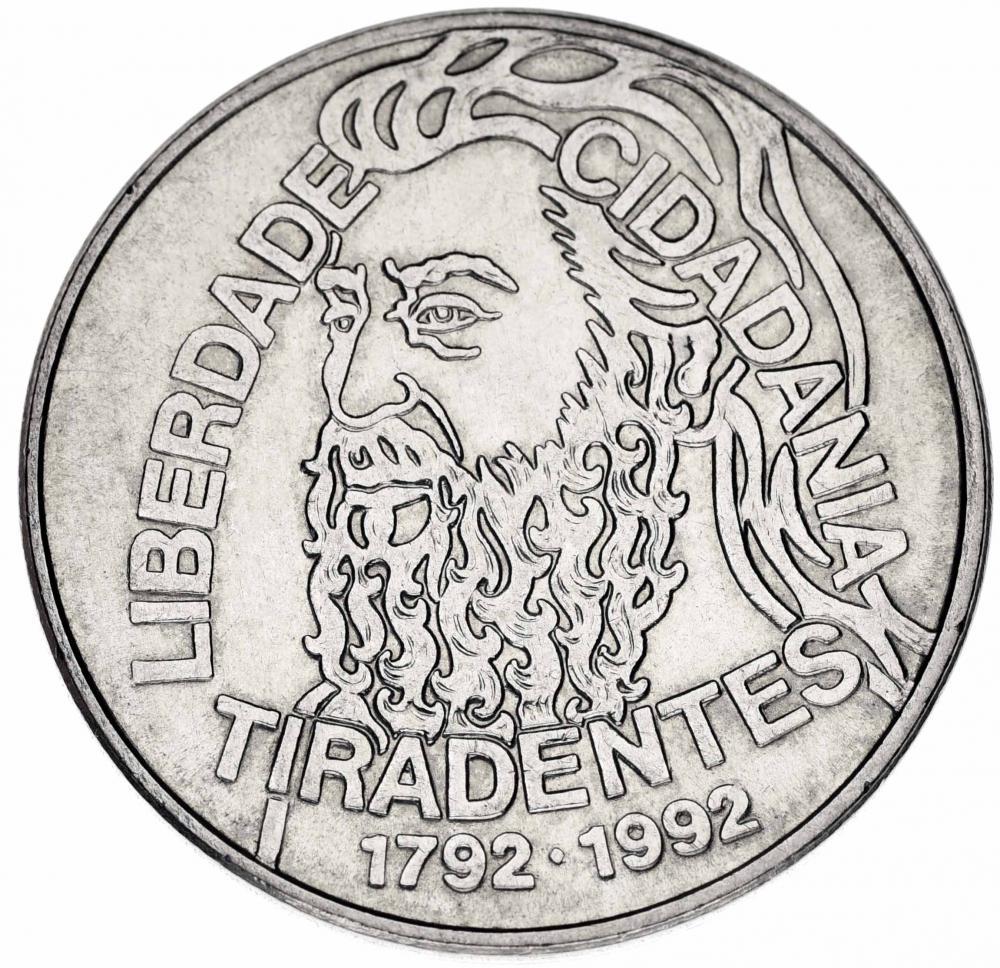 Коллекционная монета Бразилия 5000 крузейро 1992 UNC Тирадентес (KM#625)