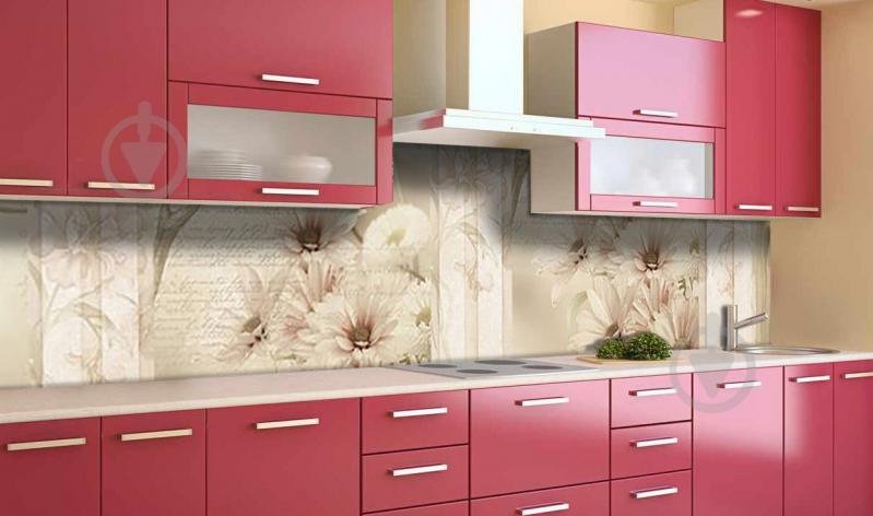 Наклейка виниловая кухонный фартук Zatarga "Хризантемы" 600х2500 мм Наклейка виниловая кухонный фартук Zatarga "Хризантемы" 600х2500 мм