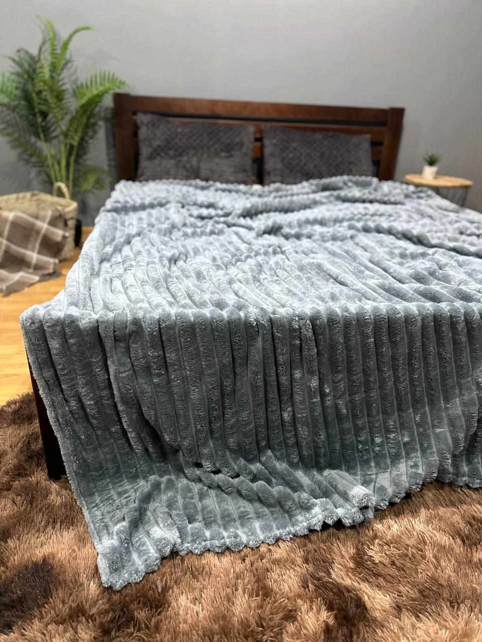 Плед Королевский двуспальный 180х220 см Серый (Д-post-sharp-max-001-02) - фото 6 Плед Королевский двуспальный 180х220 см Серый (Д-post-sharp-max-001-02) - фото 6