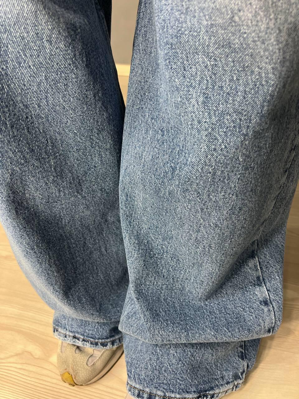 Джинси жіночі Mikaletta 13475 WIDE LEG jeans палаццо широкі від стегна висока посадка р. 29 Світло-синій (3872) - фото 6