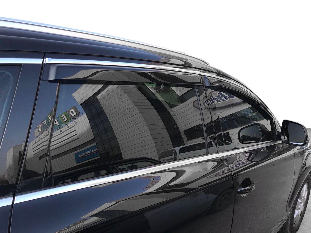 Ветровики с хром молдингом SD HIC для Skoda Superb 2009-2015 гг. поликарбонат Черный