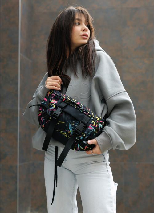 Поясная сумка женская Sambag Abstract тканевая (874038721)