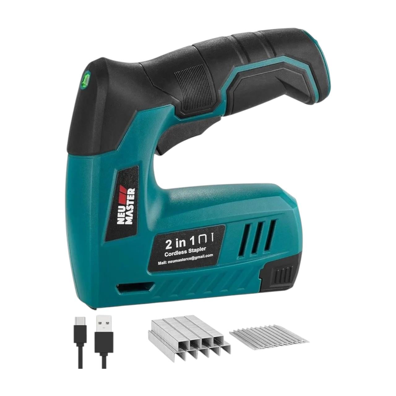 Степлер-нейлер акумуляторний 2в1 NEU MASTER NTC0040-4V Li-ion з набором витратних матеріалів (33459078)