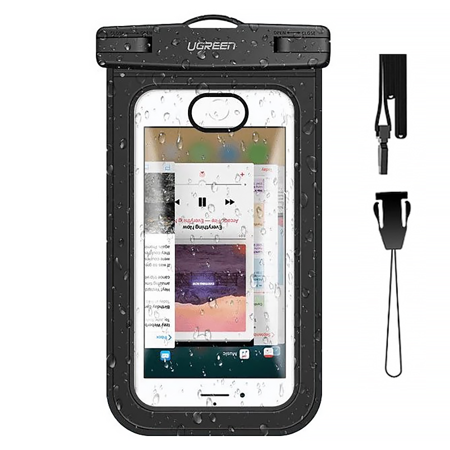 Водонепроницаемый чехол для телефона UGREEN Waterproof Phone Case support touch ID Black (50919)