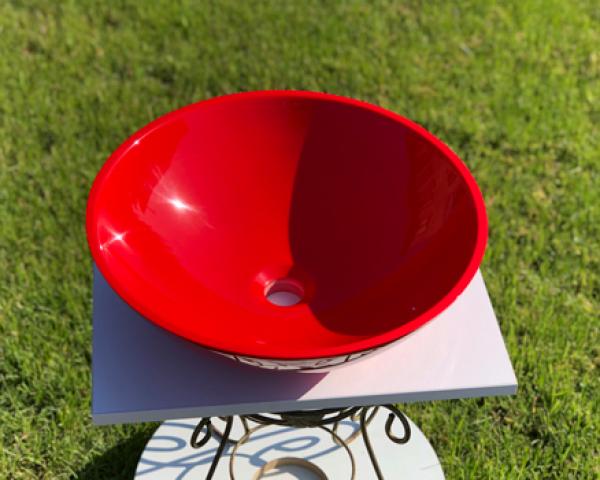 Умывальник Snail Камелия 425х425 мм Красный (147А300) - фото 4