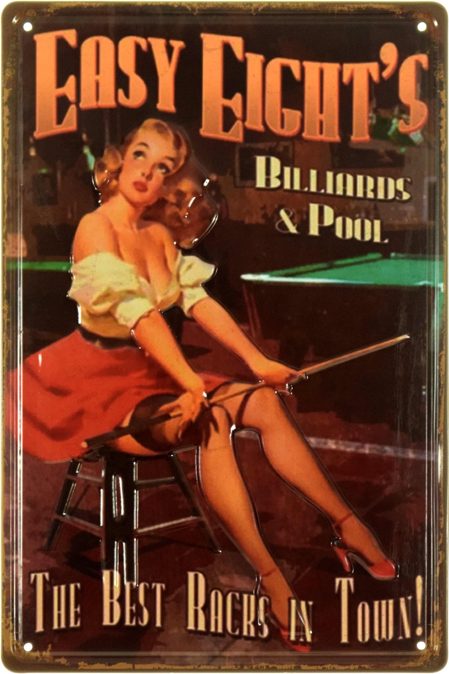 Табличка металлическая "Easy Eight's Pin Up" 20x30 см (ms-104120)