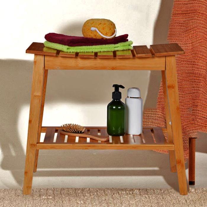 Табурет для ванной из дерева Фраули Охра (ТВН-014204)