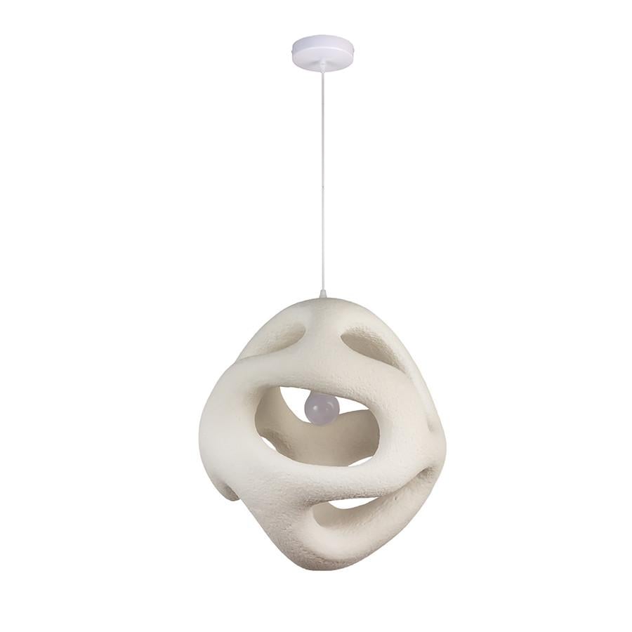 Світильник підвісний Levistella 8058031-1 Лофт WH із полімерним фігурним плафоном 450х500 мм Білий (2690342148)