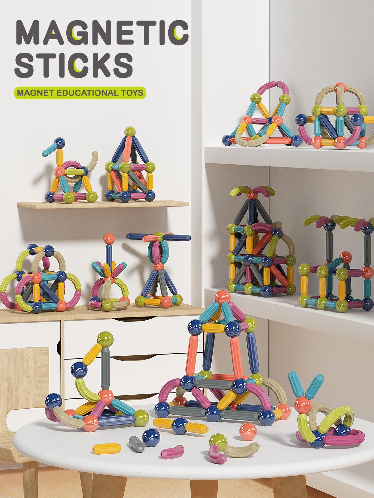 Конструктор магнітний Baoshizhi Magnetic Sticks 60 деталей (10601) - фото 2 Конструктор магнітний Baoshizhi Magnetic Sticks 60 деталей (10601) - фото 2